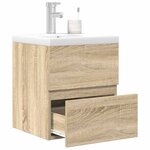 vidaXL Ensemble de meubles de salle de bain 2 Pièces chêne sonoma