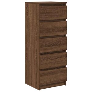 vidaXL Buffet avec tiroirs chêne marron 37 5x35x99cm bois d'ingénierie