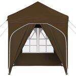 vidaXL Tente de fête pop-up 192 x 192 x 245 cm Taupe