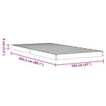 vidaXL Cadre de lit sans matelas cire marron 100x200cm bois pin massif
