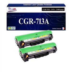 T3AZUR -2x Toners compatibles avec Canon 713 (1871B002) pour Canon LBP-3250 LBP3250