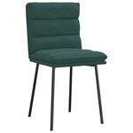 vidaXL Chaises à manger lot de 2 Vert foncé Velours