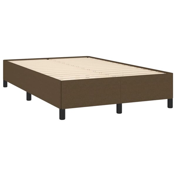 vidaXL Cadre de lit marron foncé 120x190 cm tissu