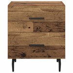 vidaXL Cabinet de chevet avec tiroir Bois ancien 40 x 35 x 47 5 cm