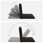 vidaXL Fauteuil de sol ajustable Noir Tissu en laine de mouton