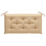 vidaXL Balancelle 2 places feuilles de palmier et coussin 202cm Bambou
