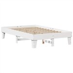vidaXL Lit bibliothèque sans matelas blanc 140x190 cm bois pin massif