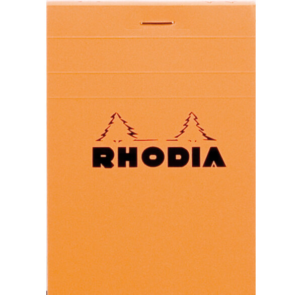 Bloc ORANGE N°12 8,5x12 cm 80F agrafées 80g Q.5x5 RHODIA