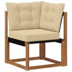 vidaXL Ensemble de canapés d'extérieur 7 pc Naturel et Beige