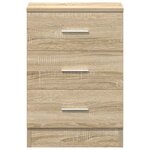 vidaXL Tables de chevet 2Pièces chêne sonoma 38x35x56cm bois d'ingénierie