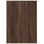 vidaXL Armoire de salle de bain étroite avec roulettes chêne marron
