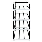 vidaXL Range-chaussures avec 4 étagères Métal et plastique noir