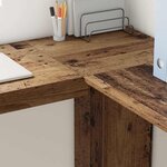 vidaXL Bureau d'angle avec étagère Bois Ancien 140 x 113 5 x 75 cm