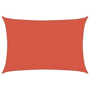 vidaXL Voile d'ombrage 160 g/m² Terre cuite 4x5 m PEHD