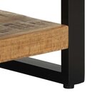 vidaXL Table de chevet 35x34x45 cm bois de manguier massif brut