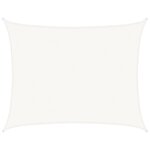 vidaXL Voile d'ombrage 160 g/m² Blanc 6x7 m PEHD