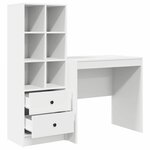 vidaXL Bureau avec rangement avec tiroir 2 Pièces Blanc 80 x 50 x 76 cm