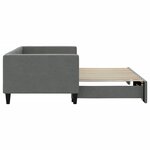 vidaXL Lit de jour avec gigogne sans matelas gris foncé 90x190 cm