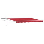 vidaXL Auvent rétractable électrique Rouge et Blanc 4 × 3 m