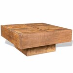 vidaXL Table basse carrée Marron Bois massif de manguier