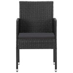 vidaXL Chaises de jardin coussins noir lot de 4 noir résine tressée
