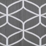 vidaXL Tapis d'extérieur ARAKIL Gris et blanc 250 x 300 cm PP