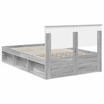 vidaXL Cadre de lit Gris Sonoma 120 x 190 cm Bois d'ingénierie