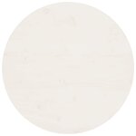 vidaXL Dessus de table Blanc Ø70x2 5 cm Bois de pin massif