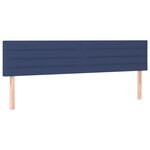 vidaXL Sommier à lattes de lit et matelas et LED Bleu 200x200 cm Tissu