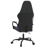 vidaXL Chaise de jeu de massage Noir et bleu Similicuir