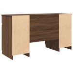 Bureau vidaXL Marron en Chêne 140x49x76 cm en Bois d'ingénierie