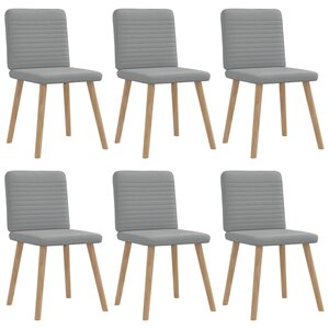 vidaXL Chaises à manger lot de 6 gris clair tissu