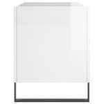 vidaXL Armoire à disques blanc brillant 74 5x38x48cm bois d'ingénierie
