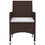 vidaXL Ensemble à manger de jardin coussins 5 Pièces Résine tressée Verre