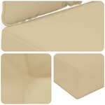 vidaXL Coussin de canapé d'extérieur 2 Pièces Beige Polyester