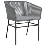 vidaXL Chaises de jardin lot de 2 avec coussins gris résine tressée