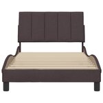 vidaXL Cadre de lit sans matelas marron foncé 100x200 cm tissu