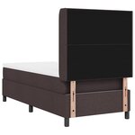 vidaXL Lit à ressorts avec matelas Marron foncé 100 x 200 cm tissu