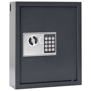 vidaXL Coffre-fort numérique Gris foncé 30 x 10 x 36 5 cm Acier