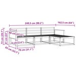 vidaXL Ensemble de canapés d'extérieur 4 pc Naturel