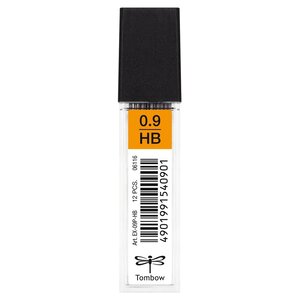 Etui de 12 Mine pour porte-mine pointe calibrée 0 9 mm dureté HB TOMBOW