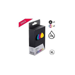 Pack 2 Cartouches génériques Génériques HP 62XL 1 noire + 1 couleurs (N9J71AE)