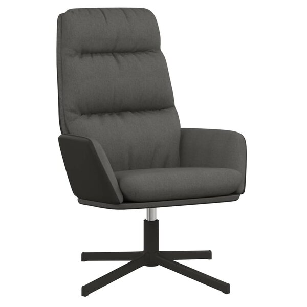 vidaXL Chaise de relaxation Gris foncé Tissu