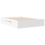 vidaXL Cadre de lit sans matelas blanc 140x190 cm bois d'ingénierie