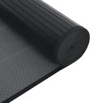 vidaXL Tapis rectangulaire noir 70x400 cm bambou