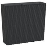 vidaXL Jardinière et intérieur amovible anthracite 12 /44 L rotin PP