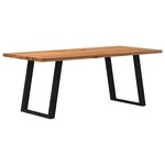 vidaXL Table à manger marron clair bois de chêne massif rectangulaire
