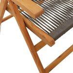 vidaXL Ensemble à manger de jardin 7Pièces gris polypropylène bois massif