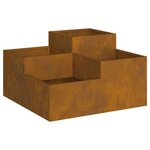 vidaXL Cache-pot de jardin Rouillé 100 x 100 x 48 cm