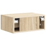 vidaXL Cabinet de chevet mural 2 Pièces Chêne Sonoma 49 x 34 5 x 20 cm